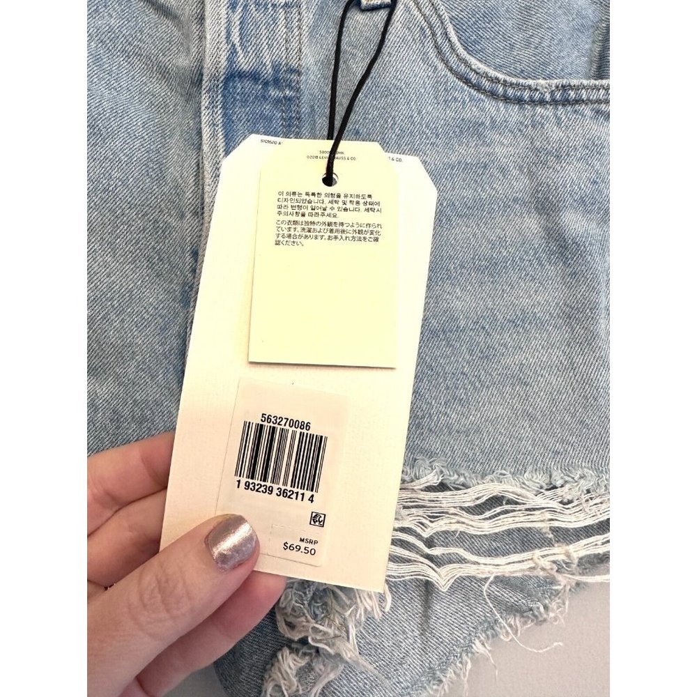 Levi's 501 Original High Rise Button Fly Denim Jean Shorts Women's Size … - Picture 7 of 11